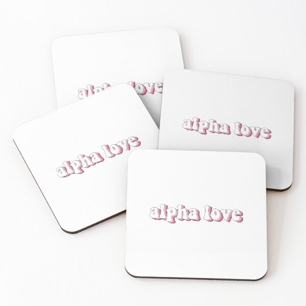 Item preview, Alpha Love Retro Stripes Pink designed and sold by Stickers by SoSrat.