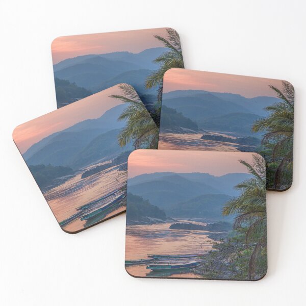 Item preview, Laos. Mekong River. Boats. Sunset. designed and sold by vadim19.