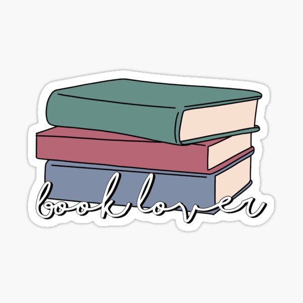 Aesthetic Book Lover Design  Sticker for Sale by ellencarney13