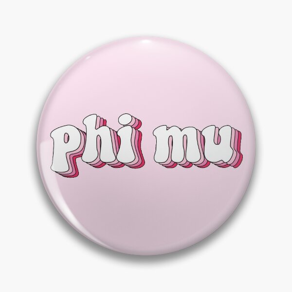 Item preview, Phi Mu Retro Stripes Pink designed and sold by Stickers by SoSrat.