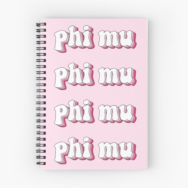 Aperçu de l'œuvre Phi Mu Retro Stripes Rose créée et vendue par Stickers by SoSrat.