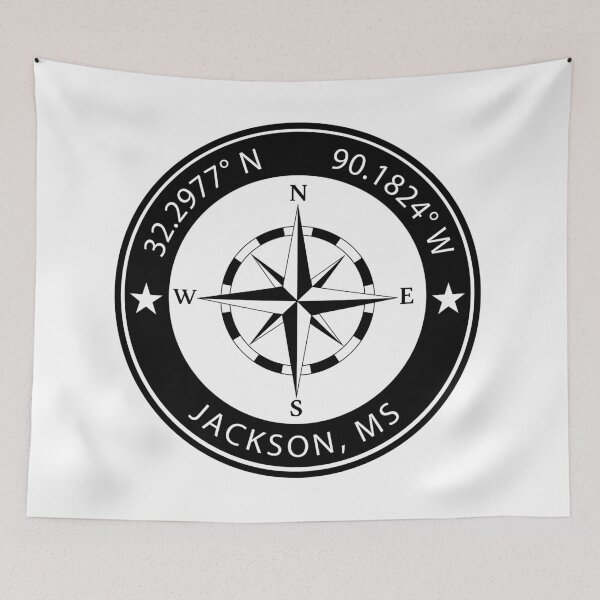 Item preview, Jackson, Mississippi Geographical Coordinates designed and sold by TeeOhGraphics.