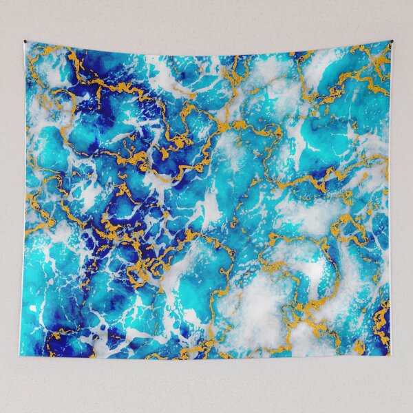 Item preview, Gold Veins in blue marble designed and sold by bradm50.