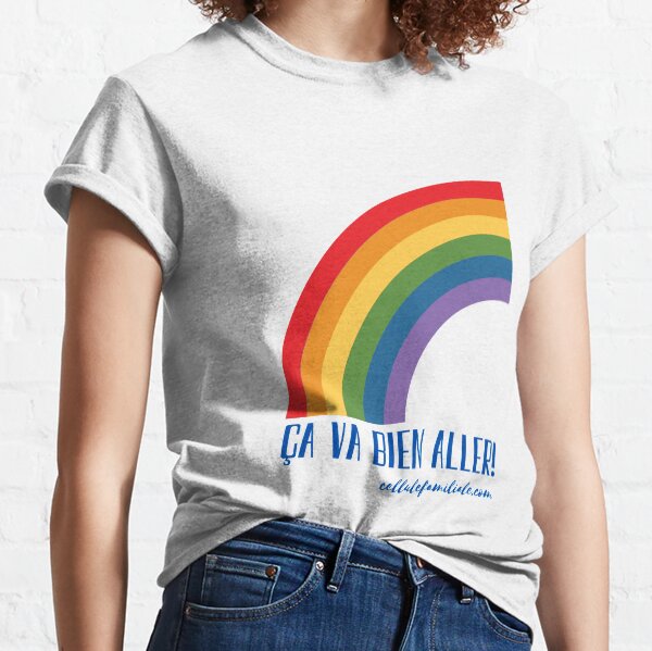 Arc-en-ciel Vintage Ça va bien aller! T-shirt classique