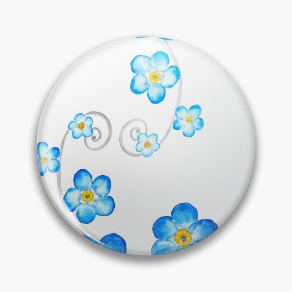 Item preview, blue forget me not watercolor 2017 designed and sold by SelenePaintings .