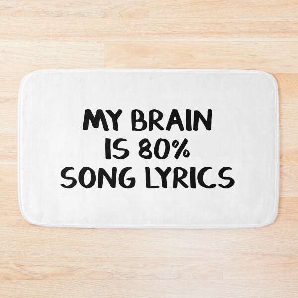 Item preview, My brain is 80% song lyrics designed and sold by allthetees.