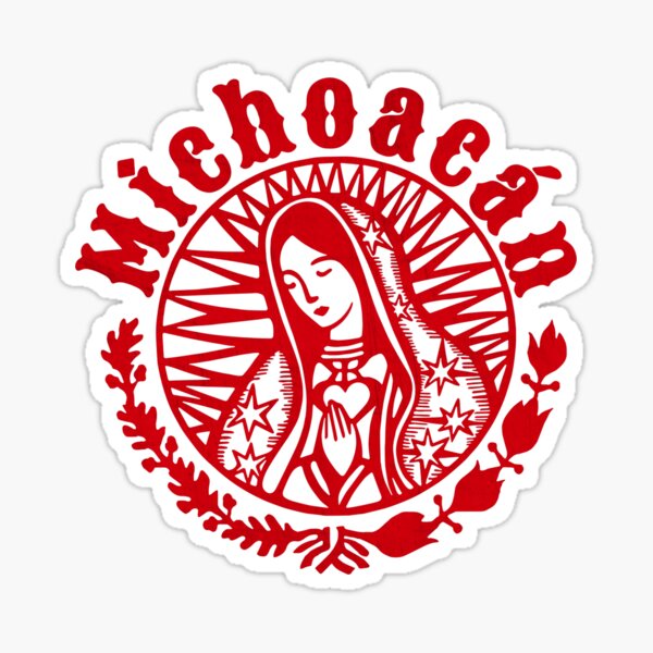 Michoacan Virgen De Guadalupe Pegatina