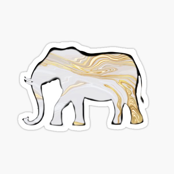 "Marble elephant" Sticker for Sale by sciencecolors Redbubble