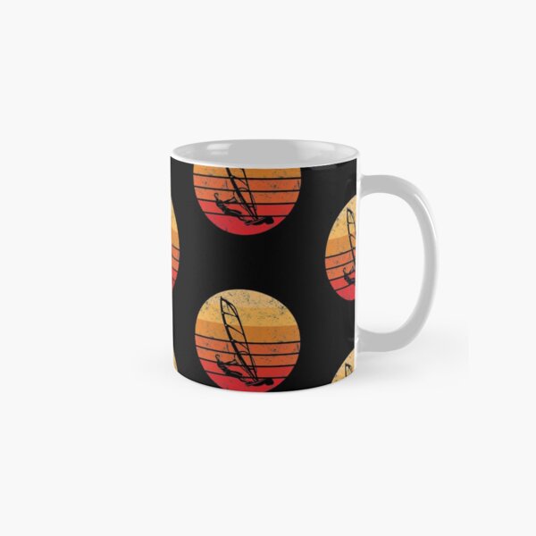 Retro Windsurf Sunset Classic Mug