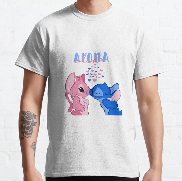 Stitch With Love Angel Cute Disney Couples T-shirt