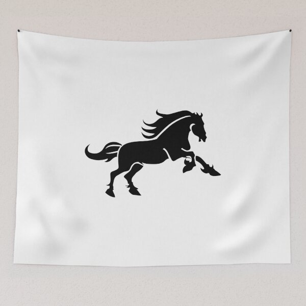 Item preview, Beautiful Black Horse Running Silhouette designed and sold by Pennylanemerch.