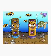 Tiki Goes Diving (pt. 2.) Photographic Print