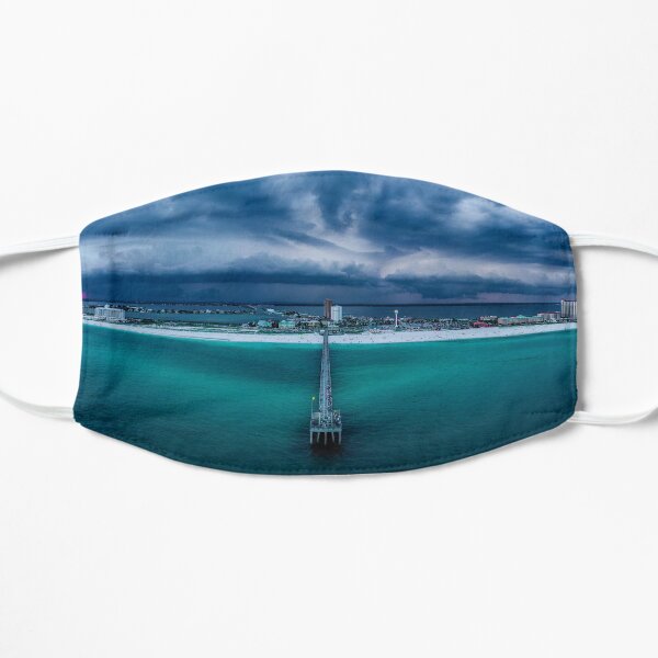 Panoramic Beach Storm Flat Mask