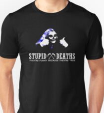 Camiseta ajustada Historias horribles: muertes estúpidas