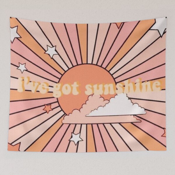 Artikelvorschau, Ich habe Sunshine Aesthetic Tapestry Print entworfen und verkauft von laurencude.