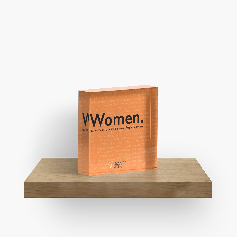 Voices in Orange Acrylic Block