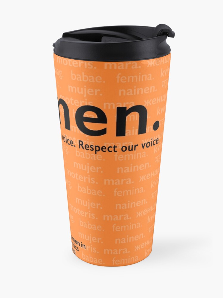 Alternate view of Voices in Orange Travel Mug
