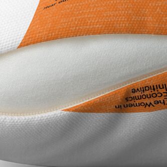 Alternate view of Voices in Orange Throw Pillow