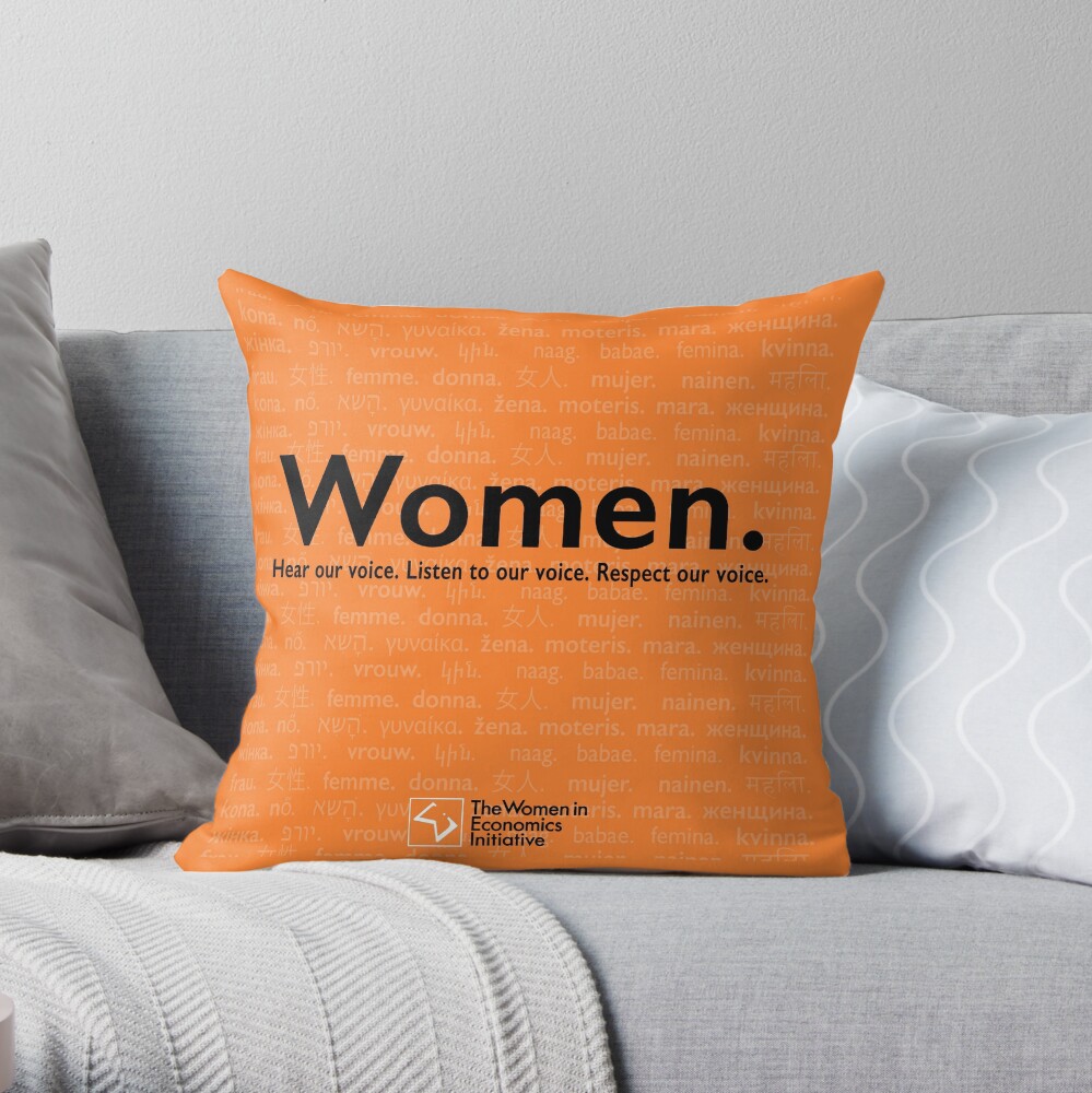 Voices in Orange Throw Pillow