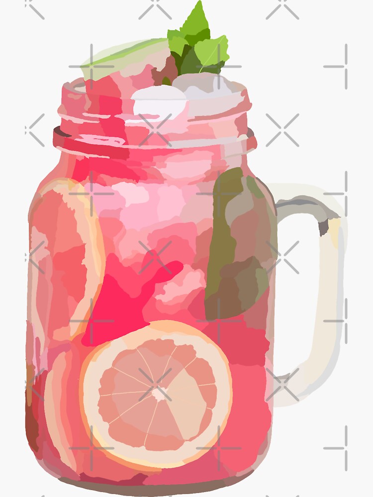 "Strawberry Lemonade" Sticker for Sale by Drawingsbydraz Redbubble