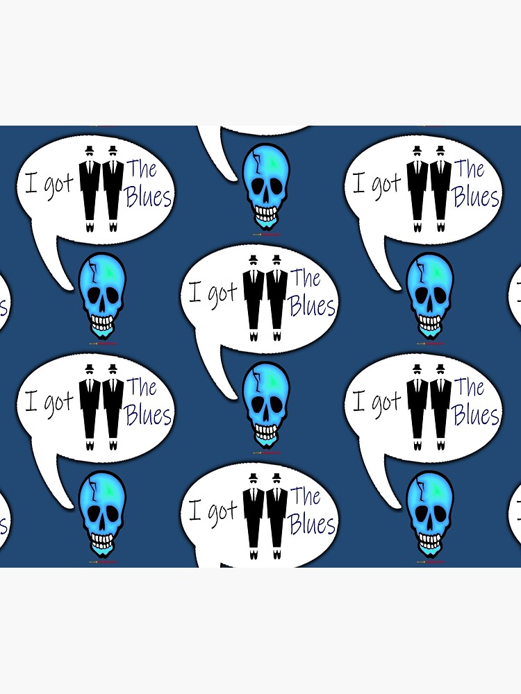 Thumbnail 5 of 5, Shower Curtain, I Got The Blues Design 2 designed and sold by muz2142.