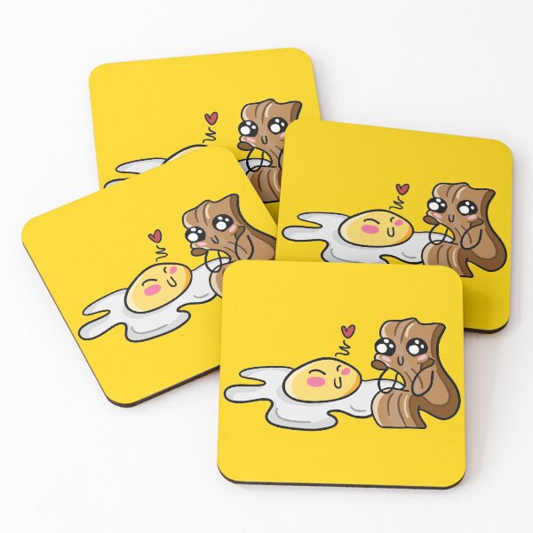 Aperçu de l'œuvre Oeuf et bacon inséparables mignons - Food Love créée et vendue par ShareYourFaith.