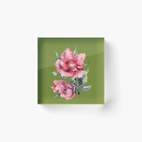 Item preview, Red Painted Flowers designed and sold by dplachkinova.