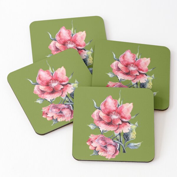 Item preview, Red Painted Flowers designed and sold by dplachkinova.