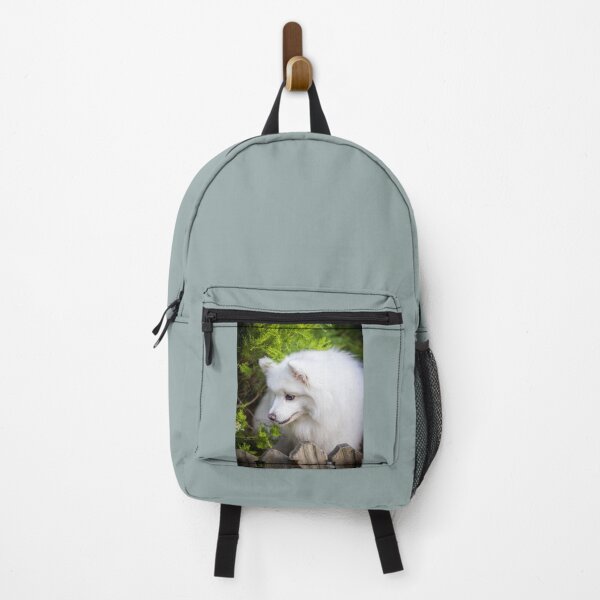 Item preview, White Spitz In The Green Garden designed and sold by KarenWoodArt.