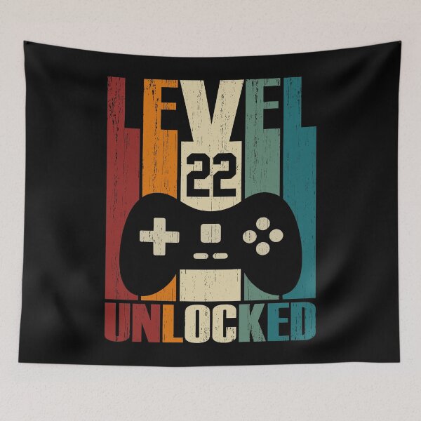 Item preview, Level 22 Unlocked 22nd Birthday Gift 22 Years Old Vintage 1998 Video Gamer designed and sold by nana1099.