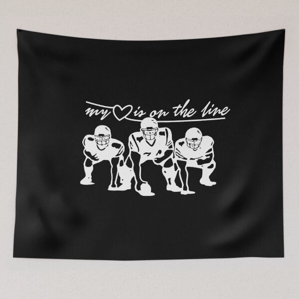 Item preview, Football My Heart Is On The Line Offensive Lineman Wht designed and sold by Sbgarror.
