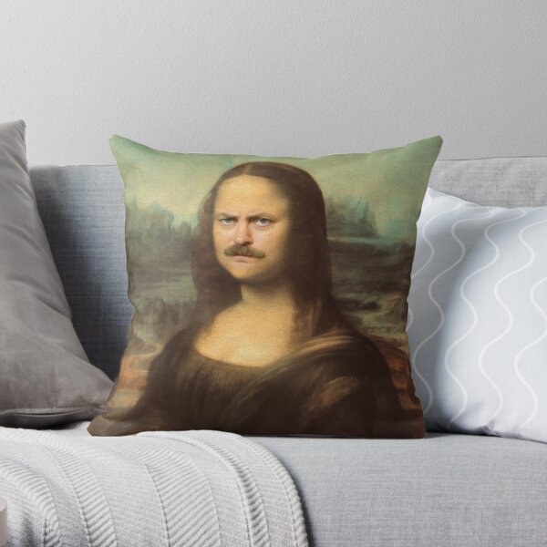 Mona Ron Swanson Throw Pillow