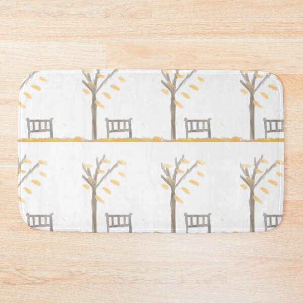 Item preview, Autumn tree and park bench designed and sold by MoMoJaJa.
