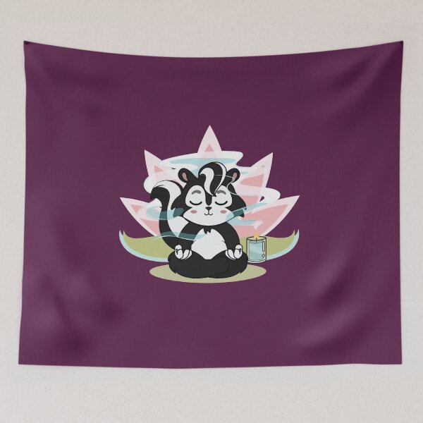 Item preview, Aromatherapy Yoga - Cute Meditating Skunk designed and sold by Maria Garcia.