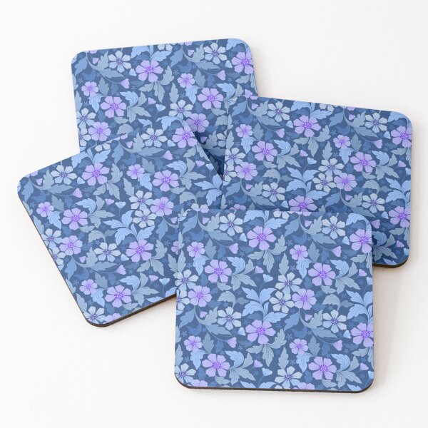 Item preview, Cute Colorful Blue and Purple Floral  designed and sold by pugmom4.