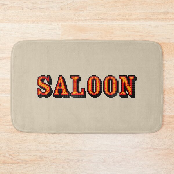 Aperçu de l'œuvre Pixelated Saloon Cross Stitch Sign créée et vendue par CrossStitchQ.