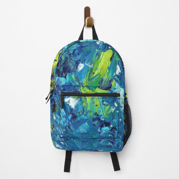 Item preview, Blue and green abstract painting designed and sold by TeamManja.