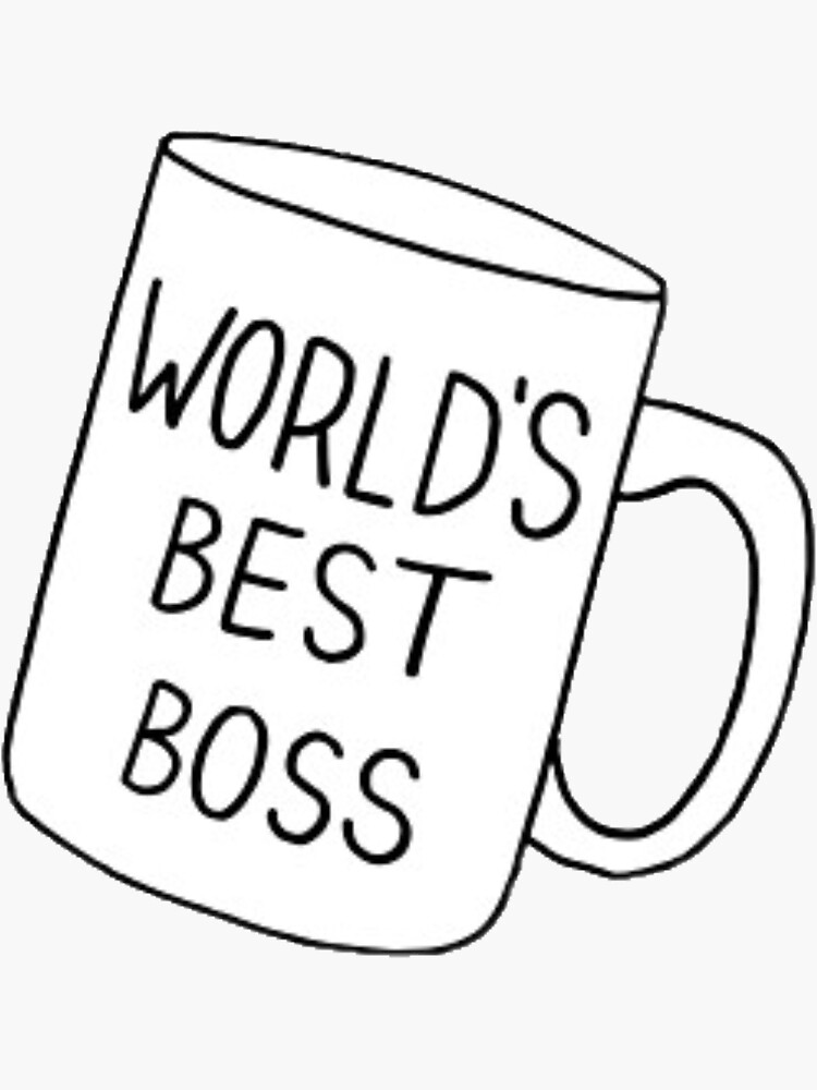 "The Office World's Best Boss Mug" Sticker for Sale by ChristineQTL