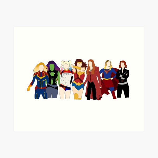 female superheroes Art Print