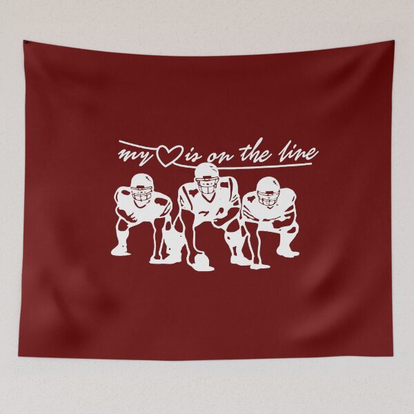 Item preview, Football My Heart Is On The Line Offensive Lineman  designed and sold by Sbgarror.