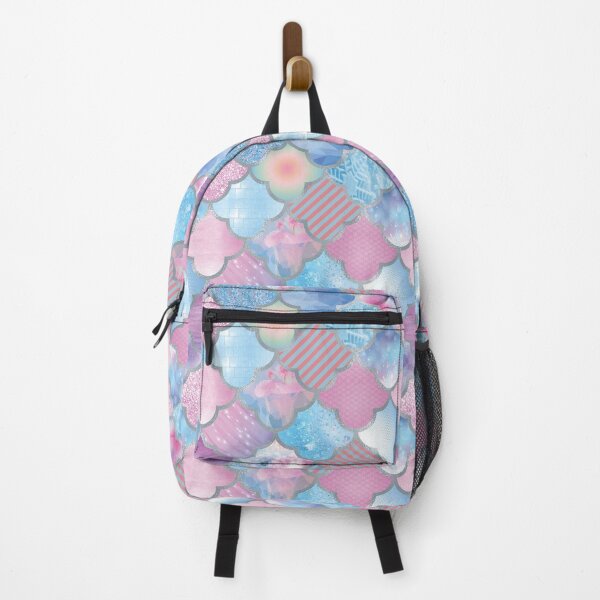 Item preview, Moroccan Scallops in Pink and Blue designed and sold by Pink Pineapple Works.