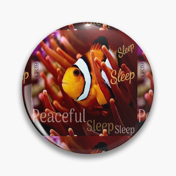 Item preview, Ocean Sea Life - sleeping resting clown fish animal print  designed and sold by NoGrayDays1.
