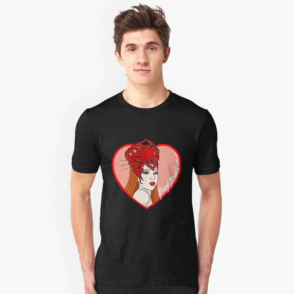 Hart Breaker - LadyHart Pin Up Print Slim Fit T-Shirt