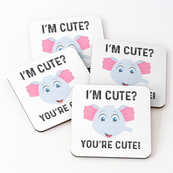 Item preview, Cute Baby Elephant, I’m Cute? You’re Cute Animal Design designed and sold by Lizzie May.