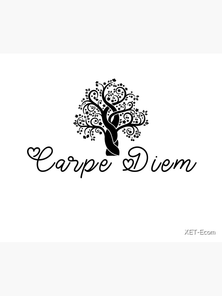 Carpe Diem For A Tshirt Vector Illustration With Floral Elements