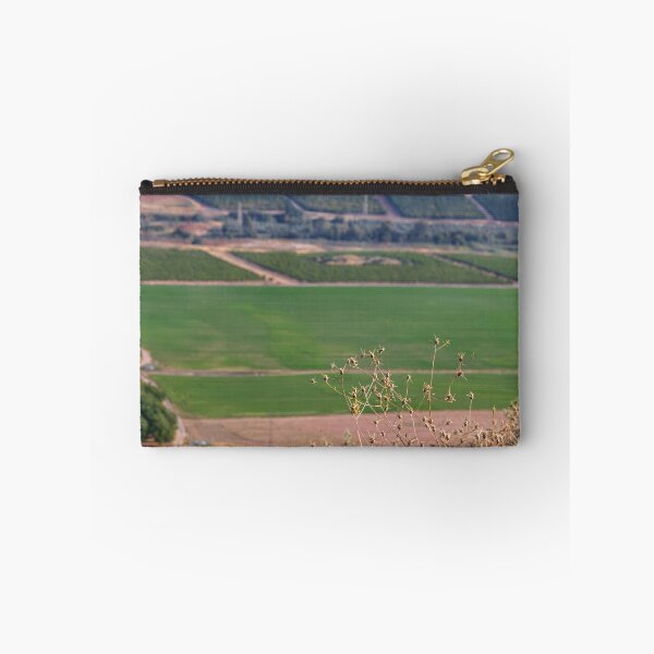 Item preview, View of agricultural green fields with dry vegetation in the foreground designed and sold by EG Creativity Art.