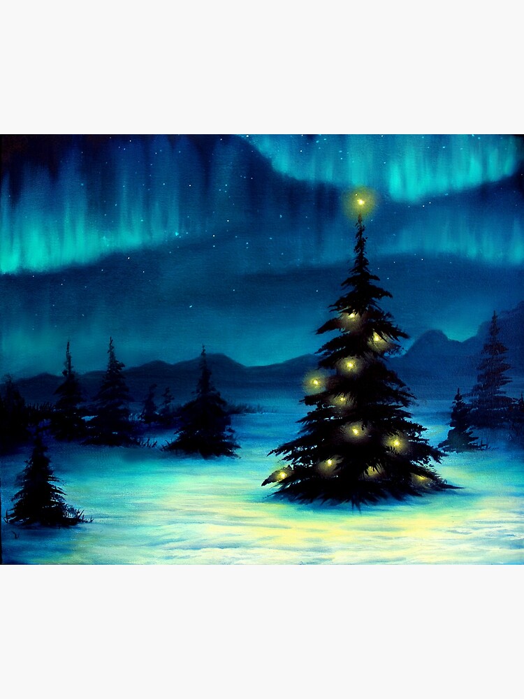 Northern Lights Greeting Card By Erinscottart Redbubble