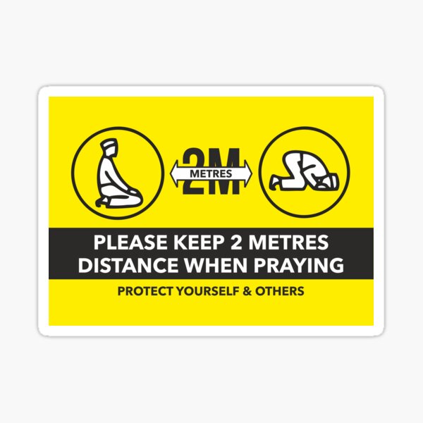 Item preview, Safety Poster, Masjid, Mosque, Social Distancing, 2 Metres Apart, Social Distance, Safety Policy, 6 Feet Apart, Keep Your Distance designed and sold by slkprint.
