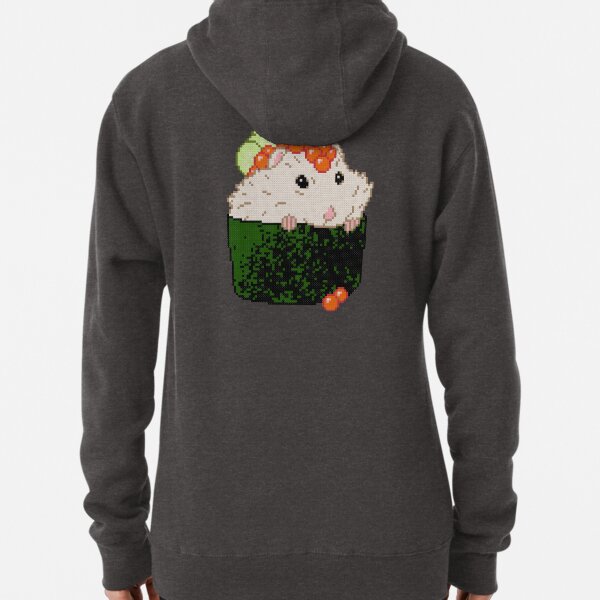 Cross Stitch Sushi Hamster Pullover Hoodie