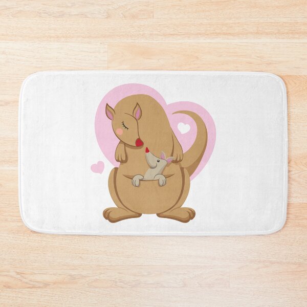 Item preview, Kangaroo mom and cub mascot illustration. Ideal for veterinary materials, biology and zoology designed and sold by LucianoCosmo.